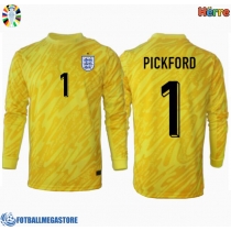Fotballdrakt Herre England Jordan Pickford #1 Keeper Bortedrakt EM 2024 Langermet